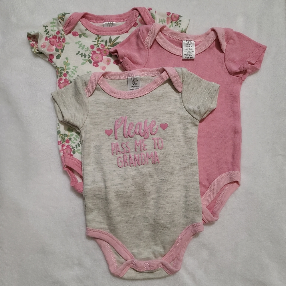 Baby Kiss Onesie Bundle Size 0-3 Month